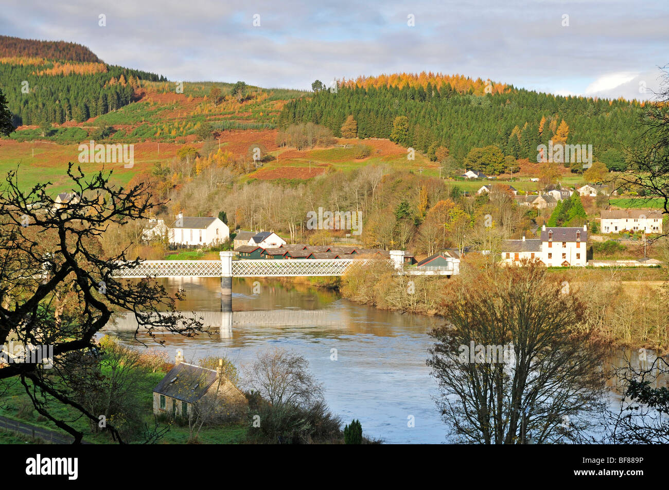 Logirait on the River Tay Perthshire Tayside Region Scotland  SCO 5504 Stock Photo