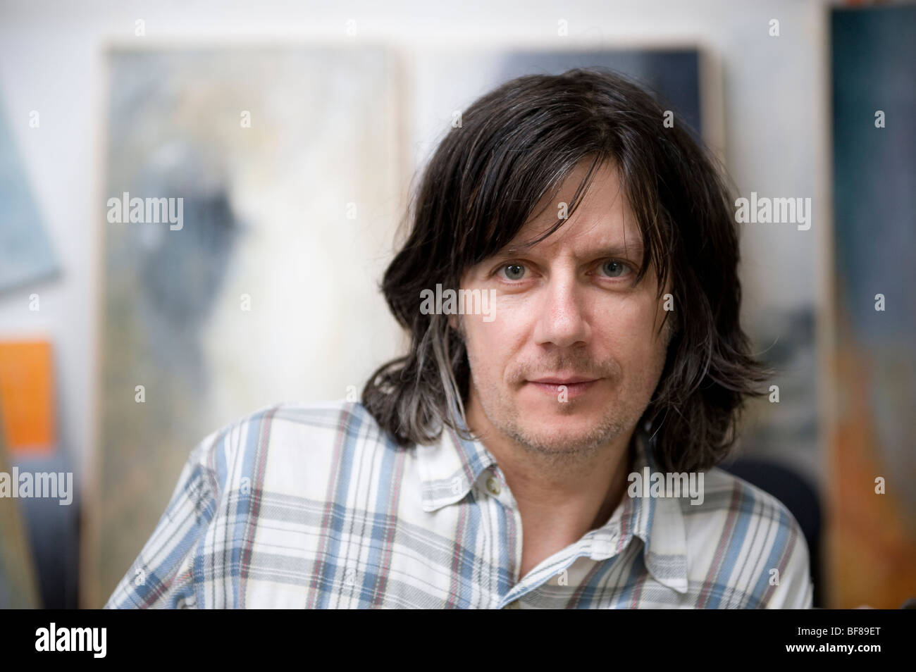 Portrait of John Squire, artist and musician Stock Photo Alamy
