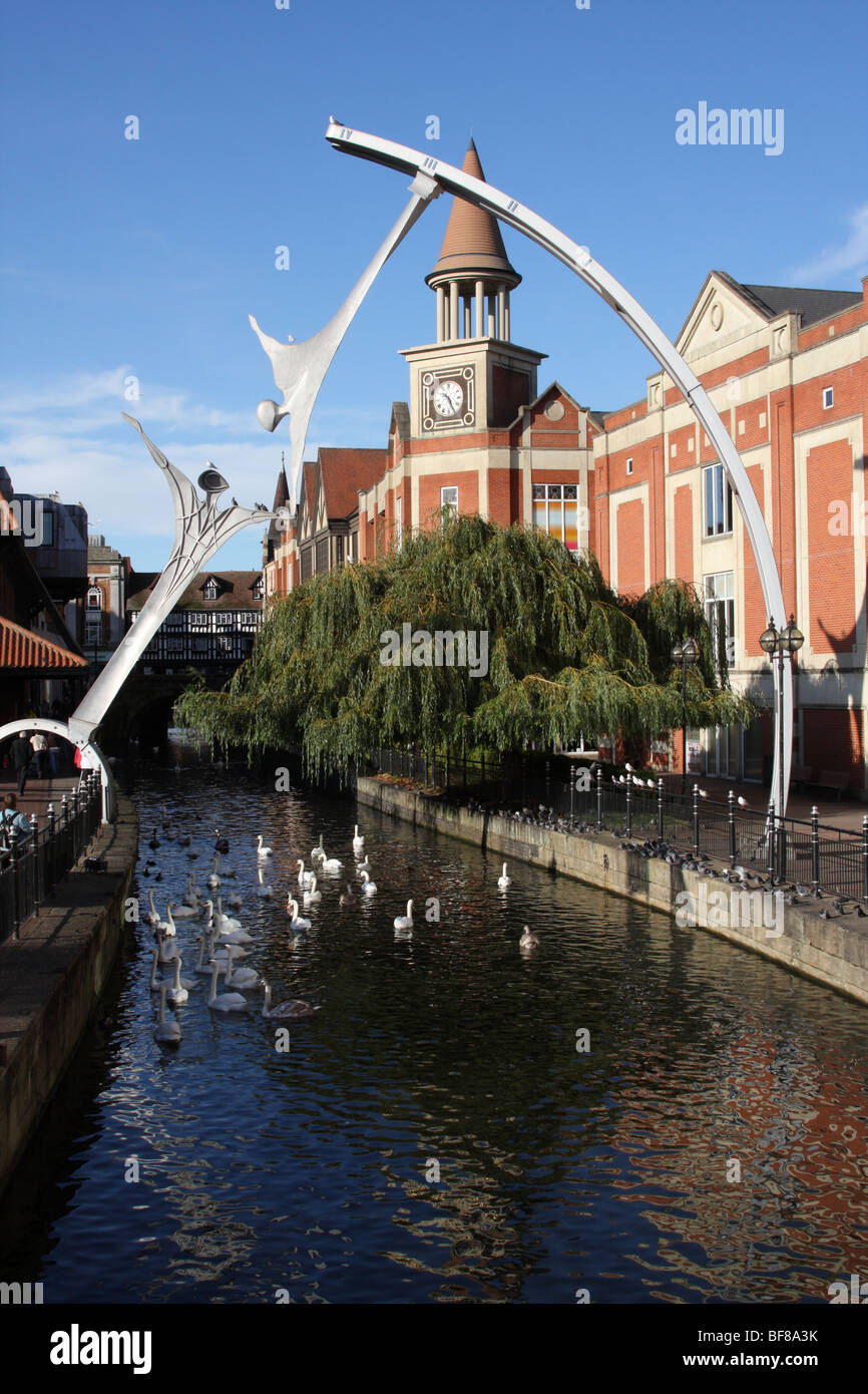 River Witham, Lincoln, Lincolnshire, England, U.K. Stock Photo