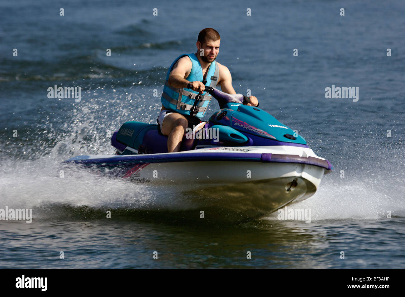 Young Man Riding Jet Ski on Watts Bar Lake in Rhea County, Tennessee Stock Photo Alamy