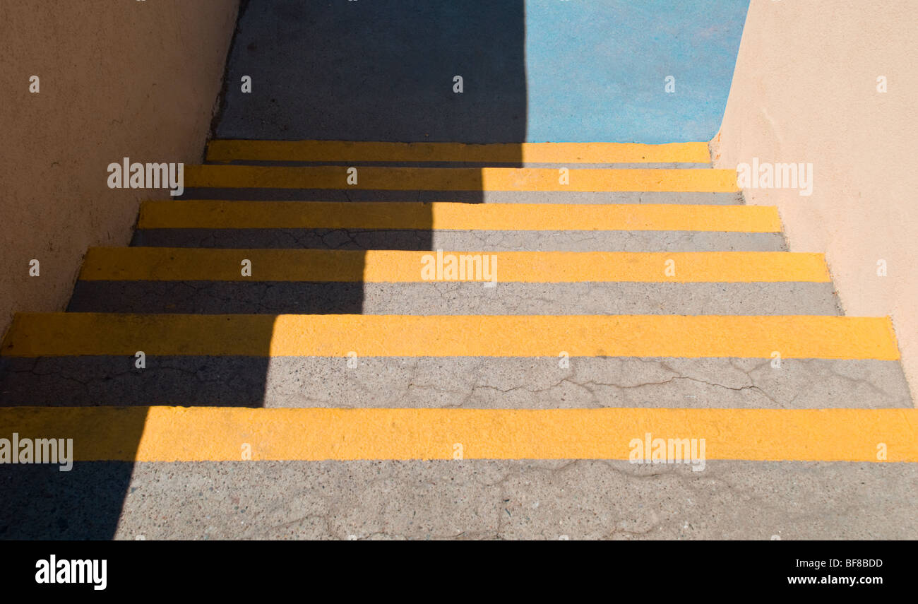 An Escher-like photo of steps leading up; or are they leading down? Stock Photo