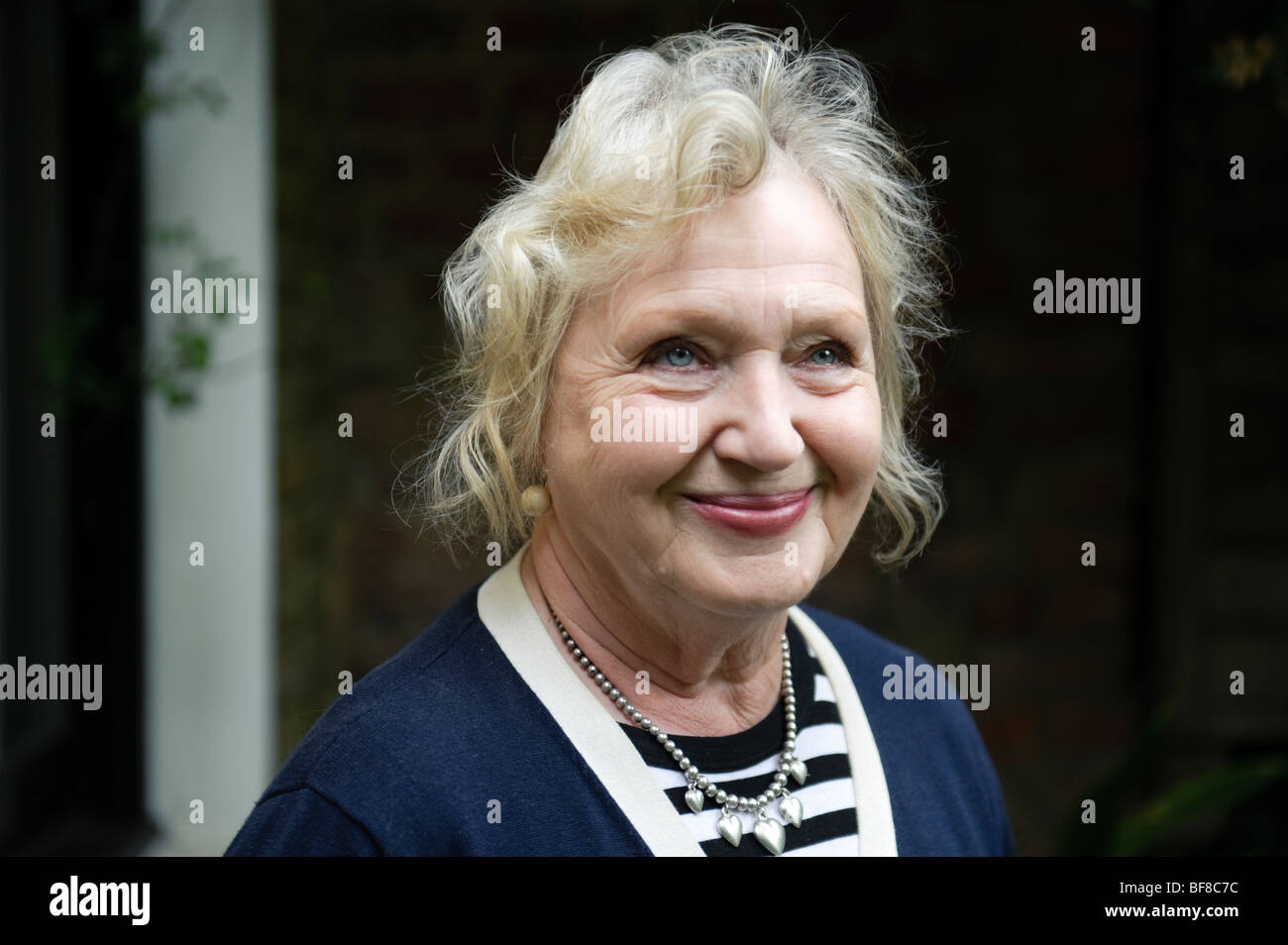 Portrait of Celia Birtwell, textile designer Stock Photo