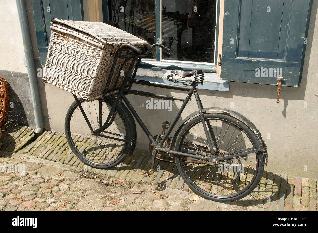 Enkhuizen Zuiderzeemuseum Netherlands old transport bike bicycle Stock Photo