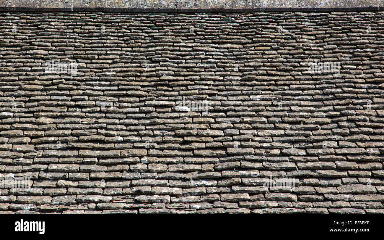 Stone Cotswold Roof Oxfordshire England UK Stock Photo