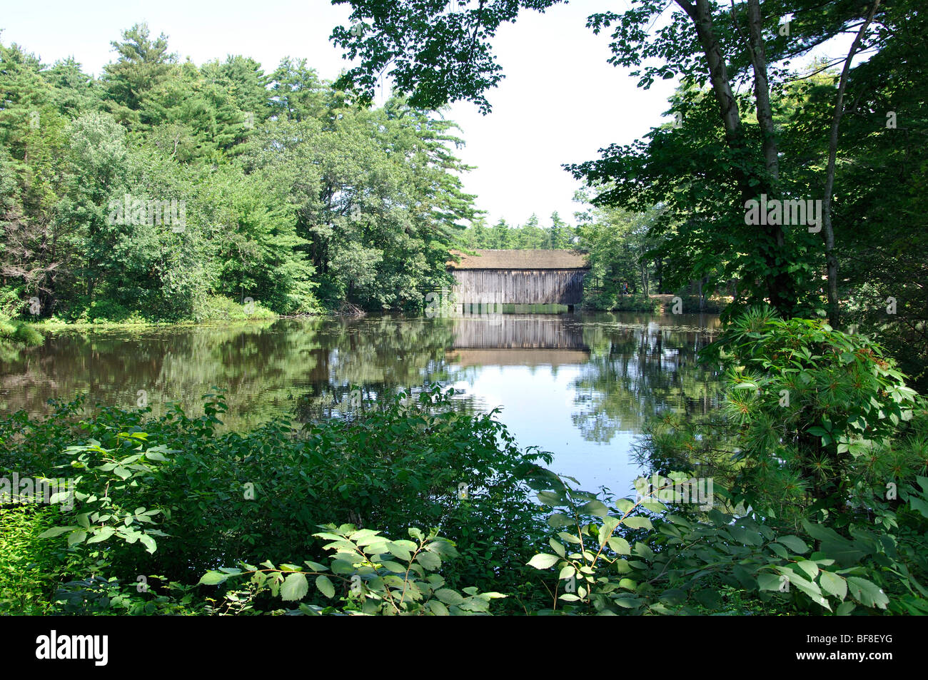 Covered bridge, Massachusetts Stock Photo Alamy