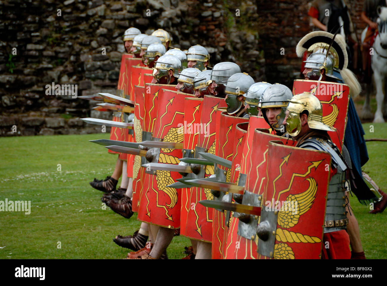 The Ermine Street Guard performing at the Roman Military Spectacular in ...