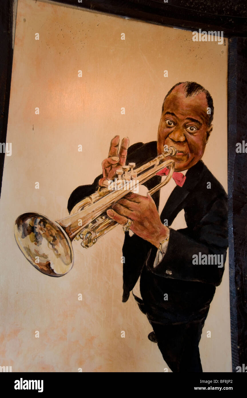 Louis Armstrong Jazz Music United States New Orleans Stock Photo