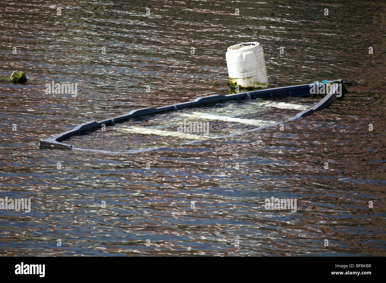 sunken rowing boat Stock Photo