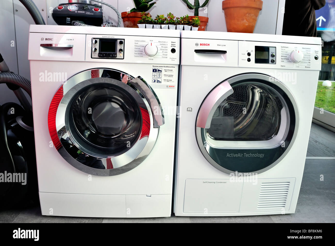 Home Improvements, Energy-Saving Appliances , Green, Eco-House, Detail , Laundry Room, Washing Dryer Machines, Stock Photo