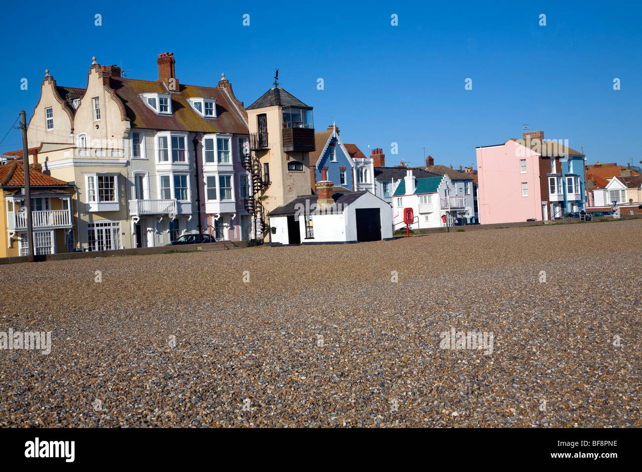 Seafront buildings Aldeburgh Suffolk England Stock Photo Alamy