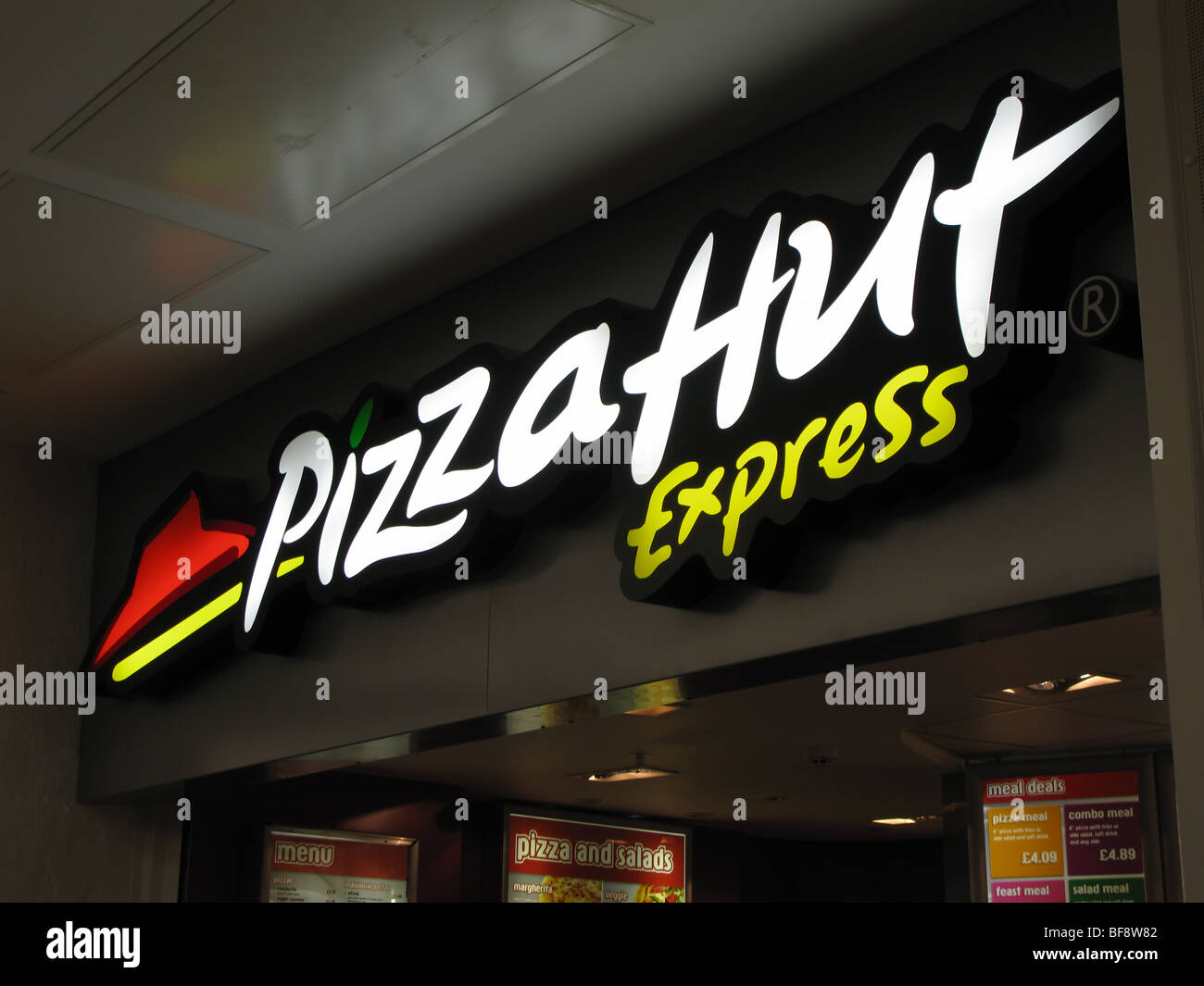 Pizza Hut Express sign Stock Photo Alamy