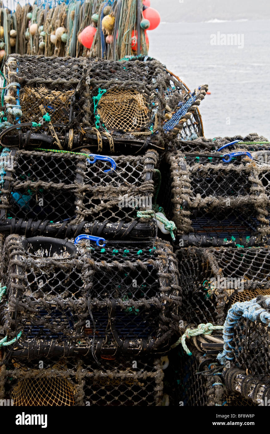 Lobster Pots Stock Photo Alamy
