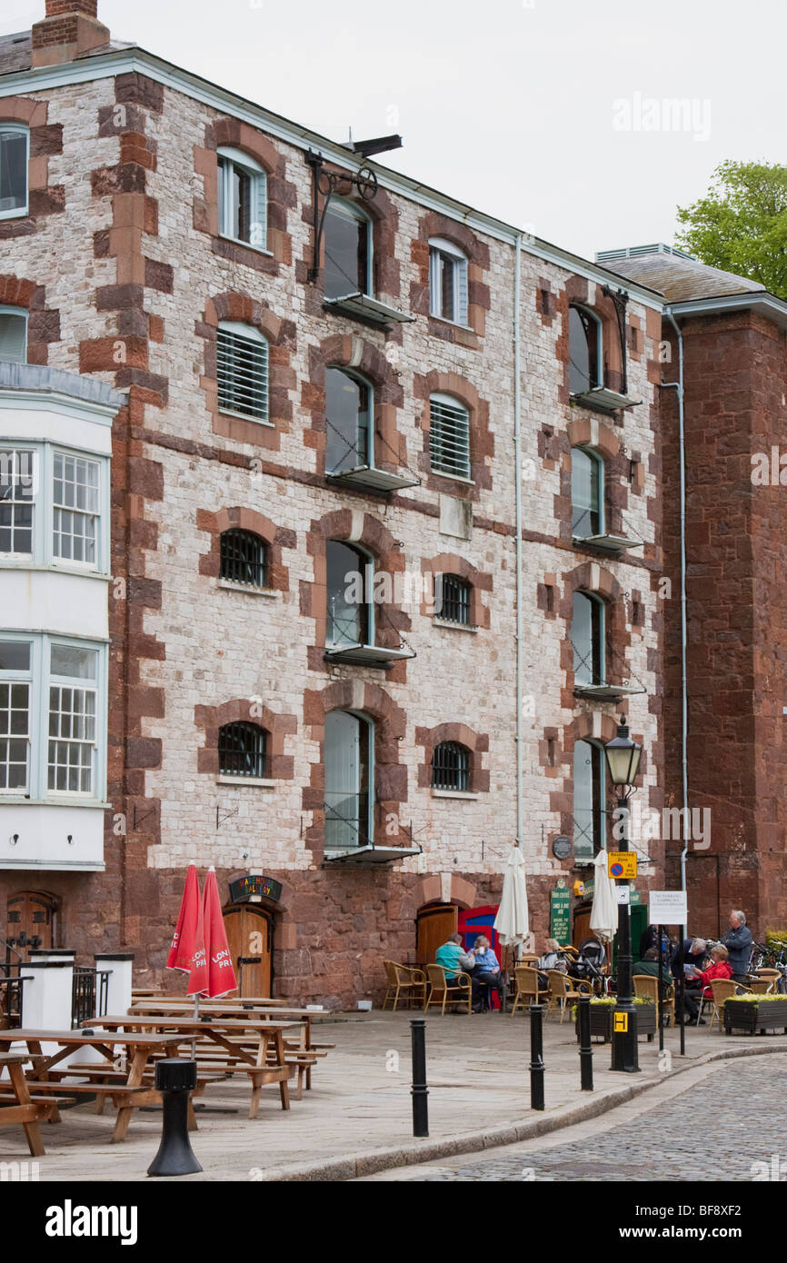 Exeter quay converted warehouses Stock Photo Alamy