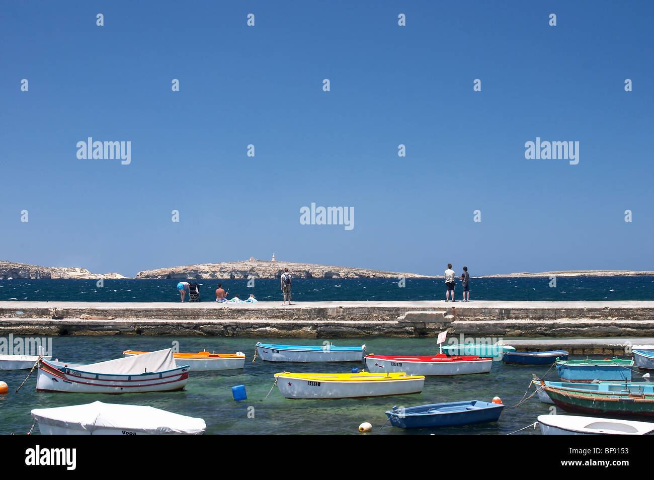 Bugibba is a small town and resort on St Paul's Bay near Qawra. Malta. Stock Photo