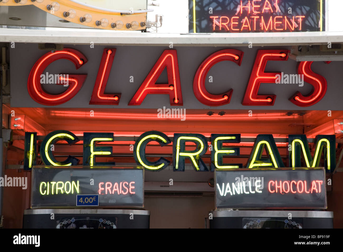 French Ice Cream Sign, Paris, France Stock Photo Alamy