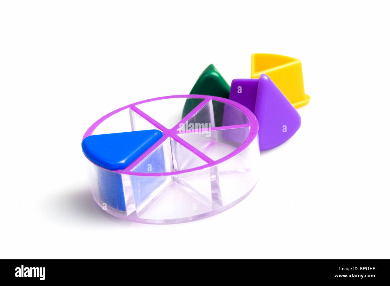 Trivial Pursuit pieces Stock Photo