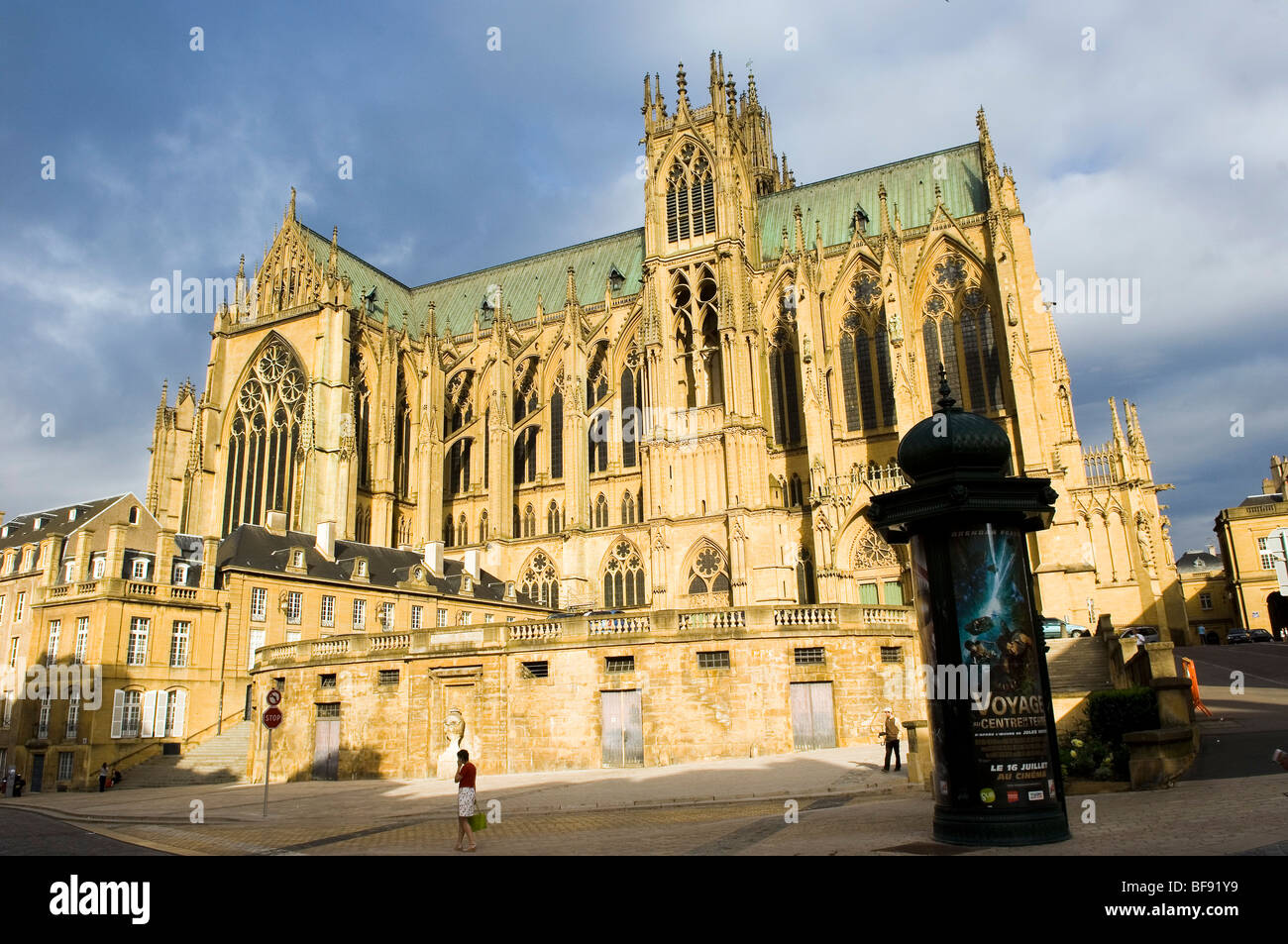 Metz Cathedral or St. Stephen's Cathedral in Metz. It has a green copper  roof. France Stock Photo - Alamy