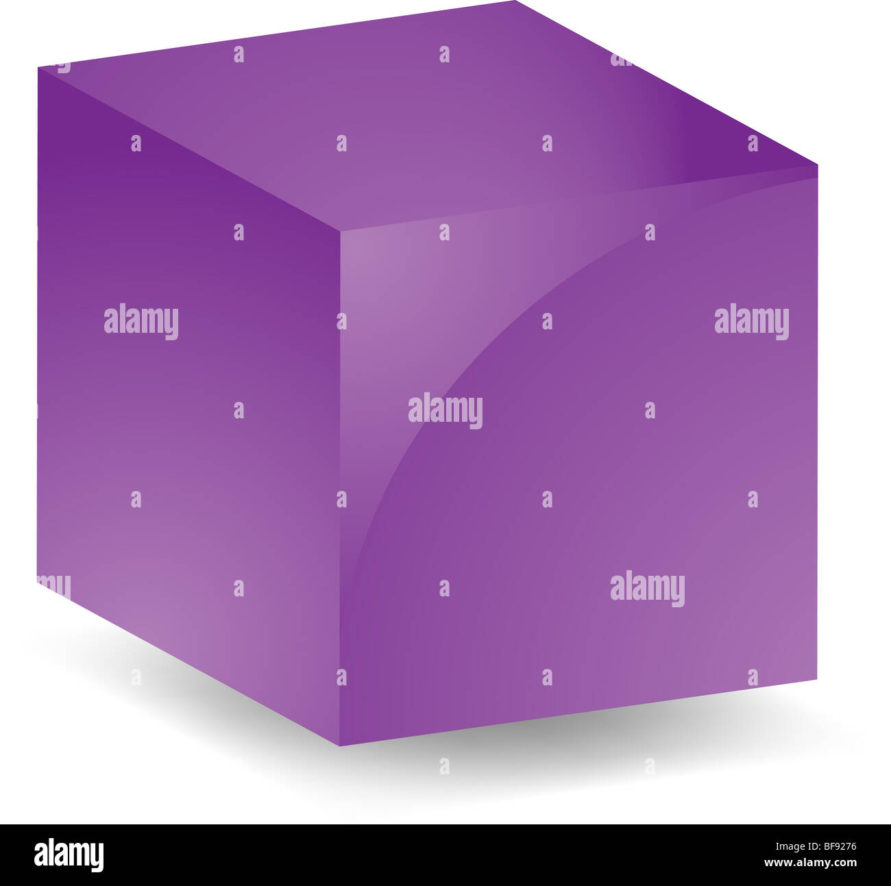 Blank cube geometric 3d shape design illustration Stock Photo - Alamy