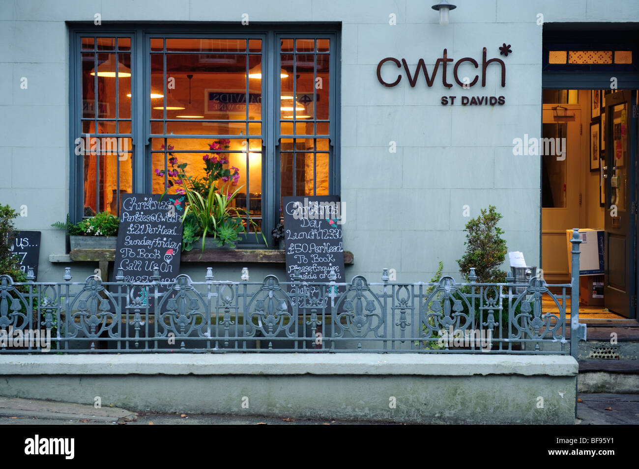 CWTCH cafe bar bistro restaurant St Davids city, Pembrokeshire South West Wales UK Stock Photo