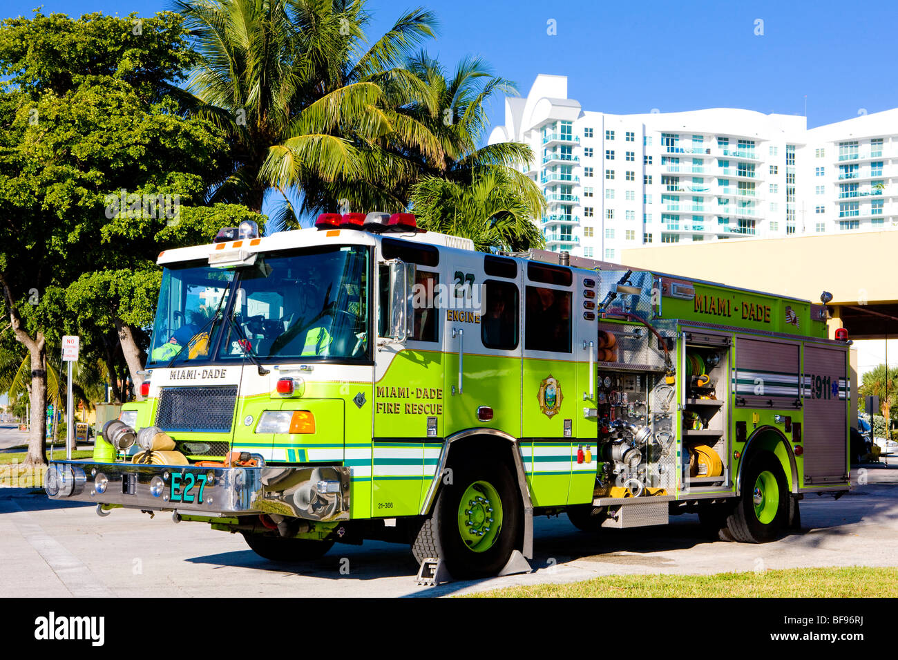 fire engine, Miami, Florida, USA Stock Photo