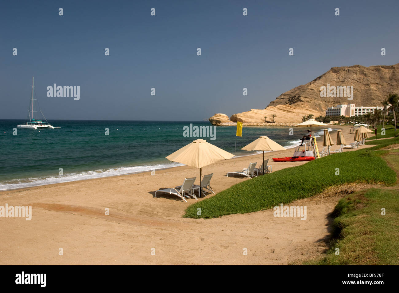 The beach at Barr Al Jissah Resort Muscat Oman Stock Photo Alamy