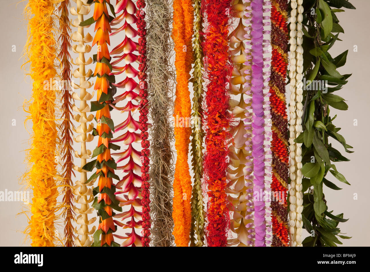 Flower leis, Hawaii Stock Photo