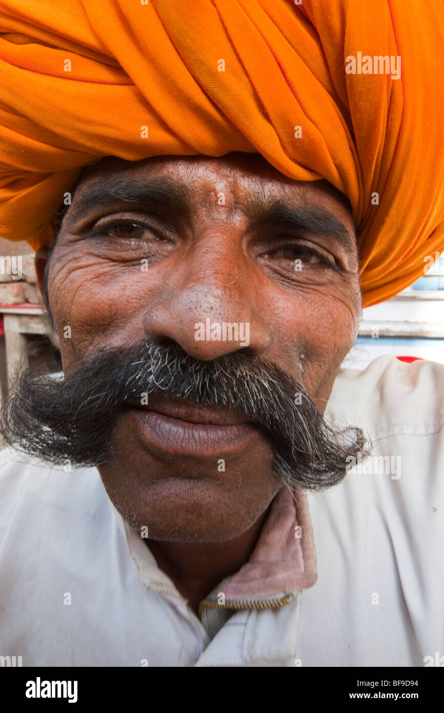 Rajput man at the Pushkar Mela in Pushkar in Rajasthan India Stock Photo
