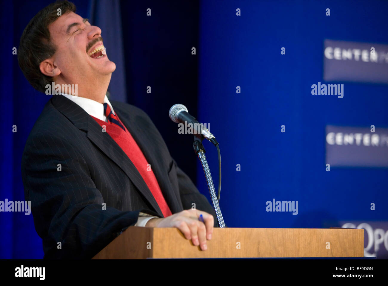 University of Virginia Professor Larry J. Sabato laughing Stock Photo