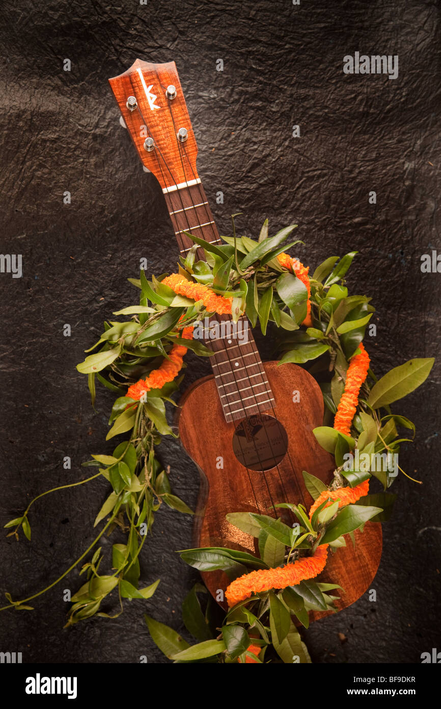 Koa ukulele, Hawaii Stock Photo