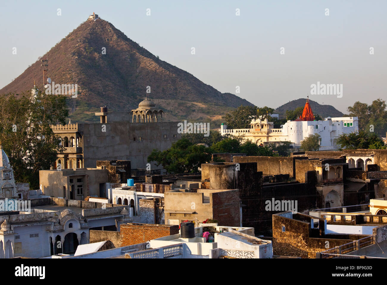 Savitri Temple on the Hilltop and Brahma Temple in Pushkar in Rajasthan ...