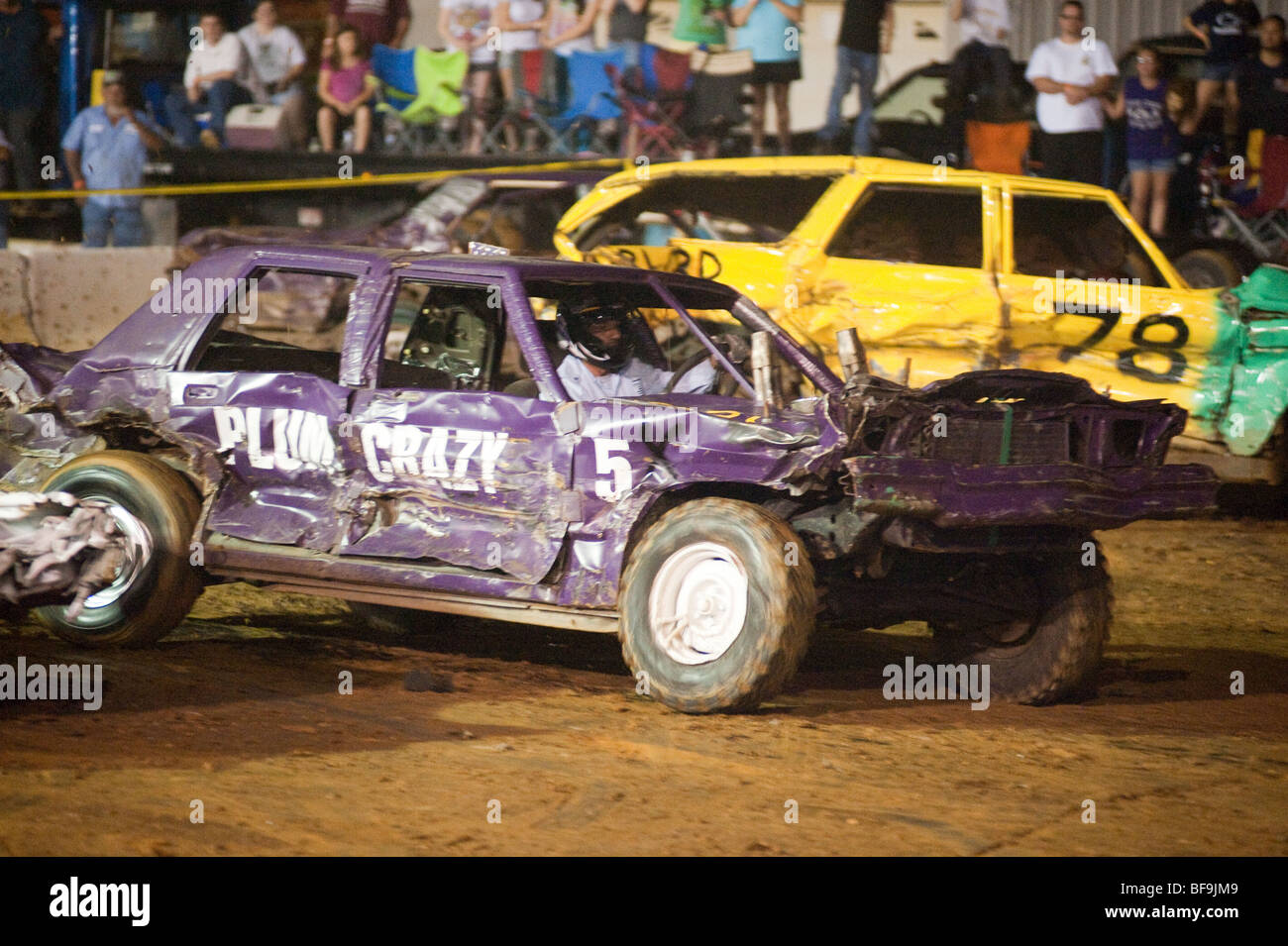 Silver Hill Lions Club Demolition Derby , Budds Creek Maryland Stock