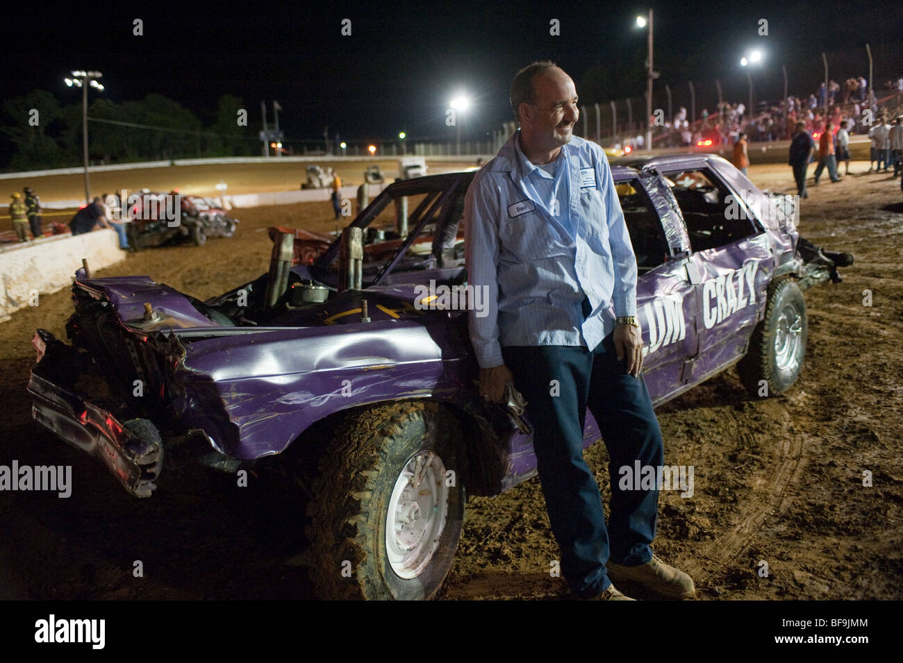Silver Hill Lions Club Demolition Derby , Budds Creek Maryland Stock