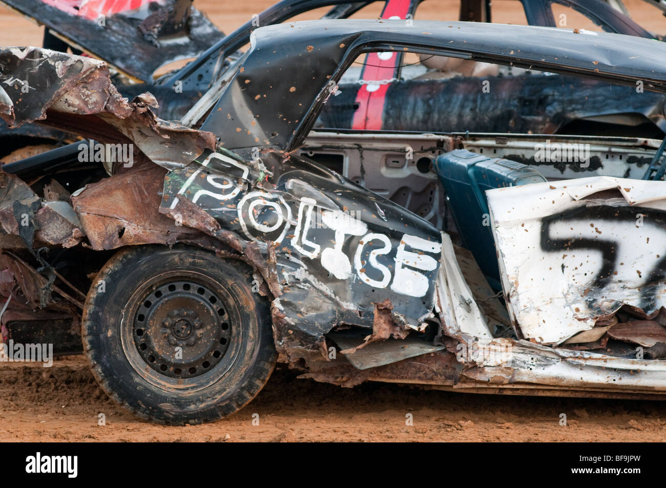 Silver Hill Lions Club Demolition Derby , Budds Creek Maryland Stock