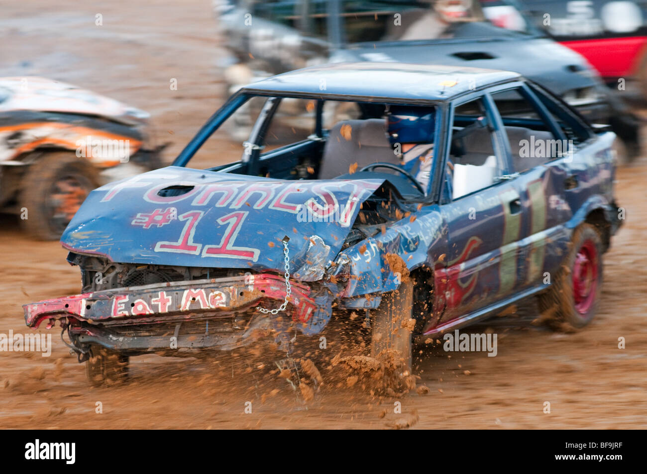 Silver Hill Lions Club Demolition Derby , Budds Creek Maryland Stock