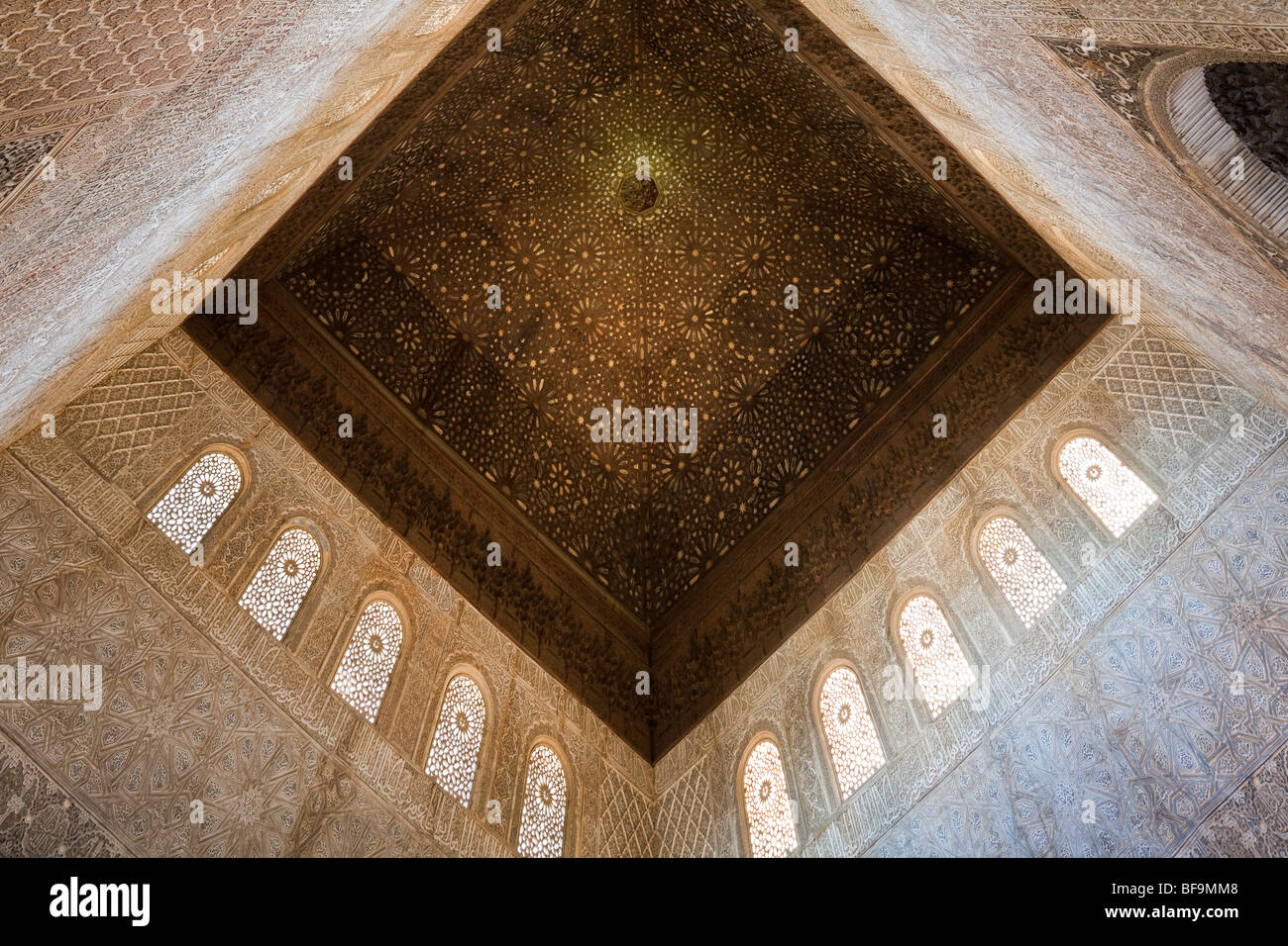 Hall of the Ambassadors (Salón de los Embajadores), the Alhambra Palace, Granada, Spain Stock Photo