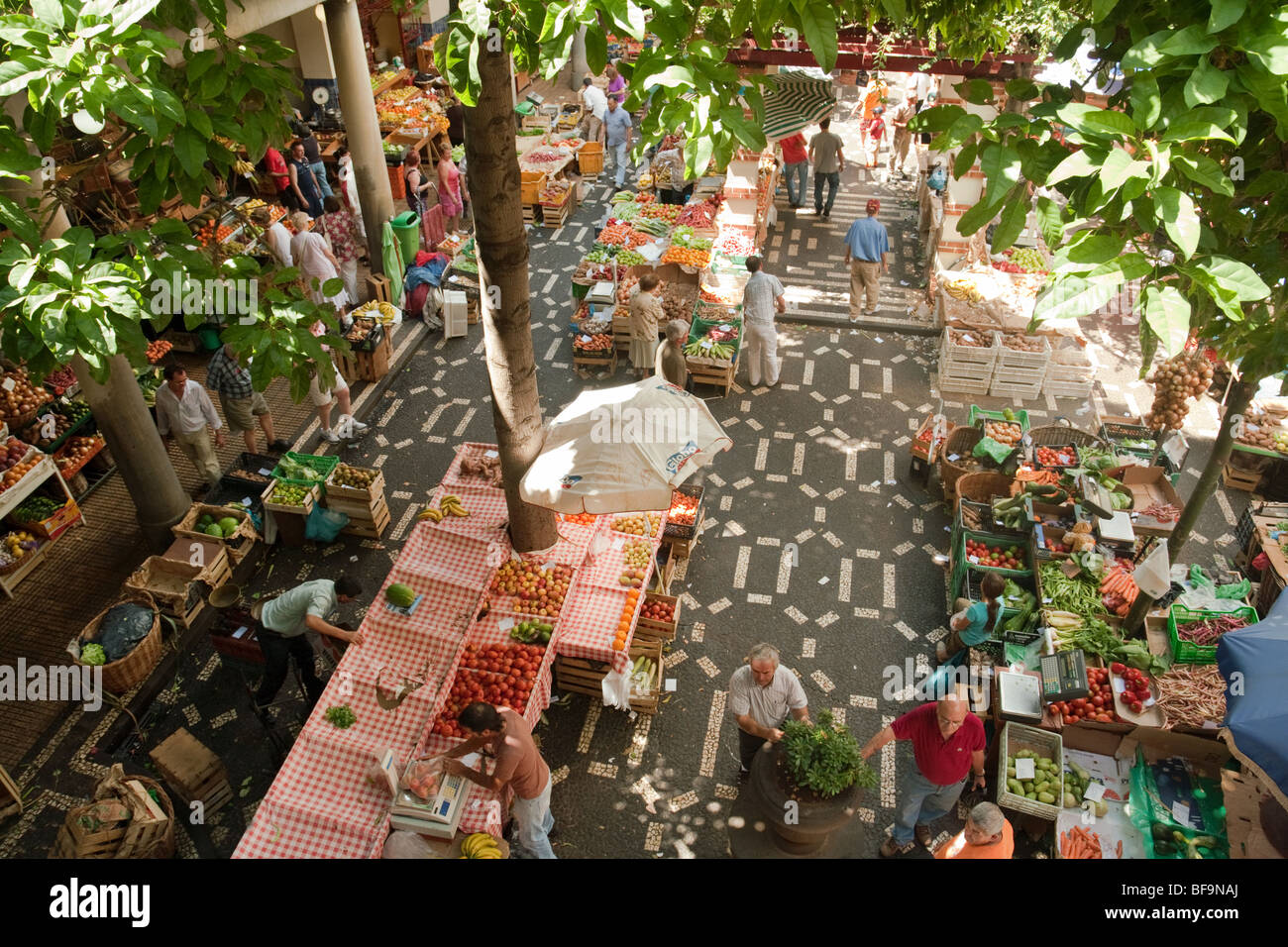 The fruit and vegetable market, Funchal, Madeira Stock Photo