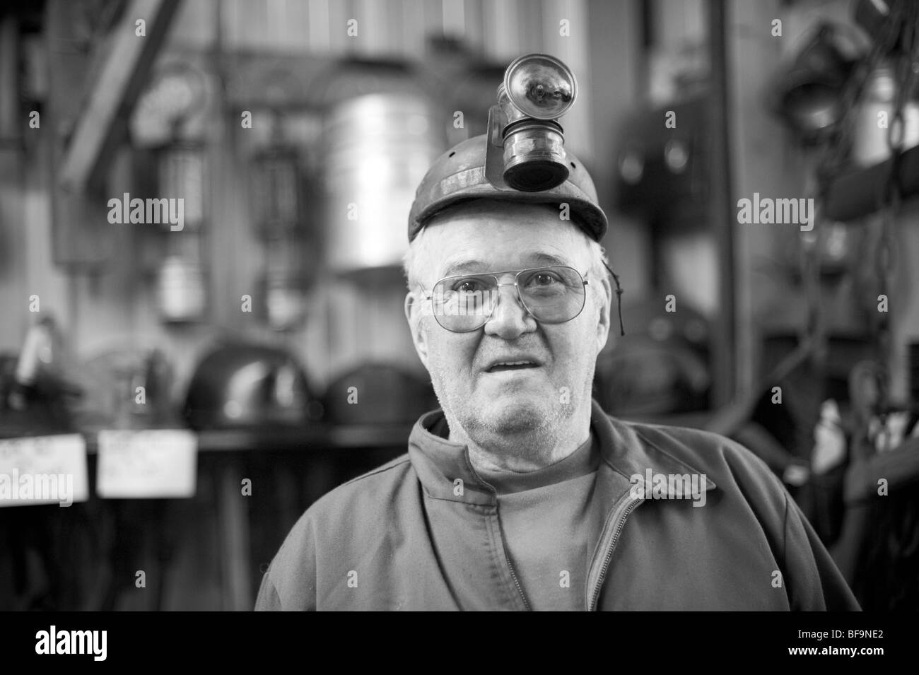 coal - Jack Ayers of Barton MD has his own coal mine and museum at his home. Stock Photo