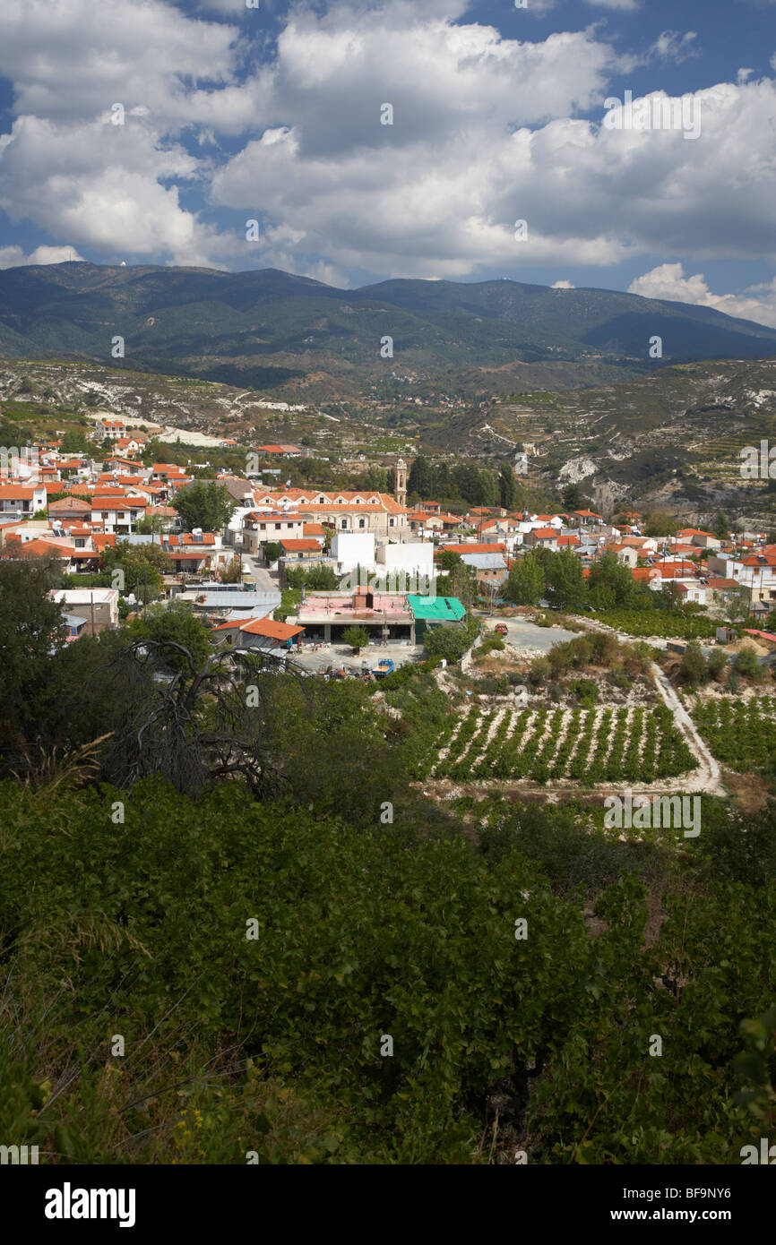omodos village troodos wine region republic of cyprus europe Stock Photo
