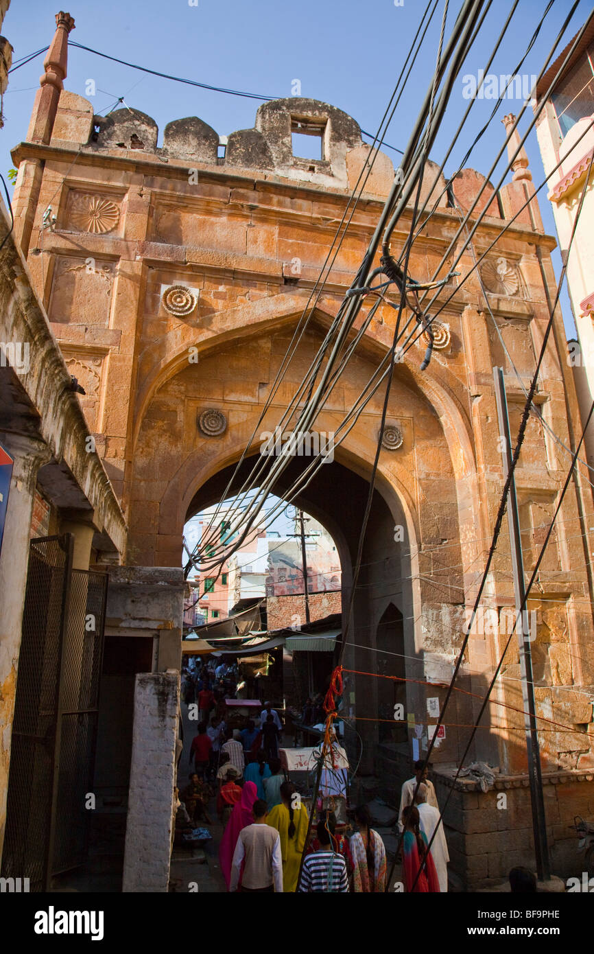 One of the old city gates in Ajmer in Rajasthan India Stock Photo