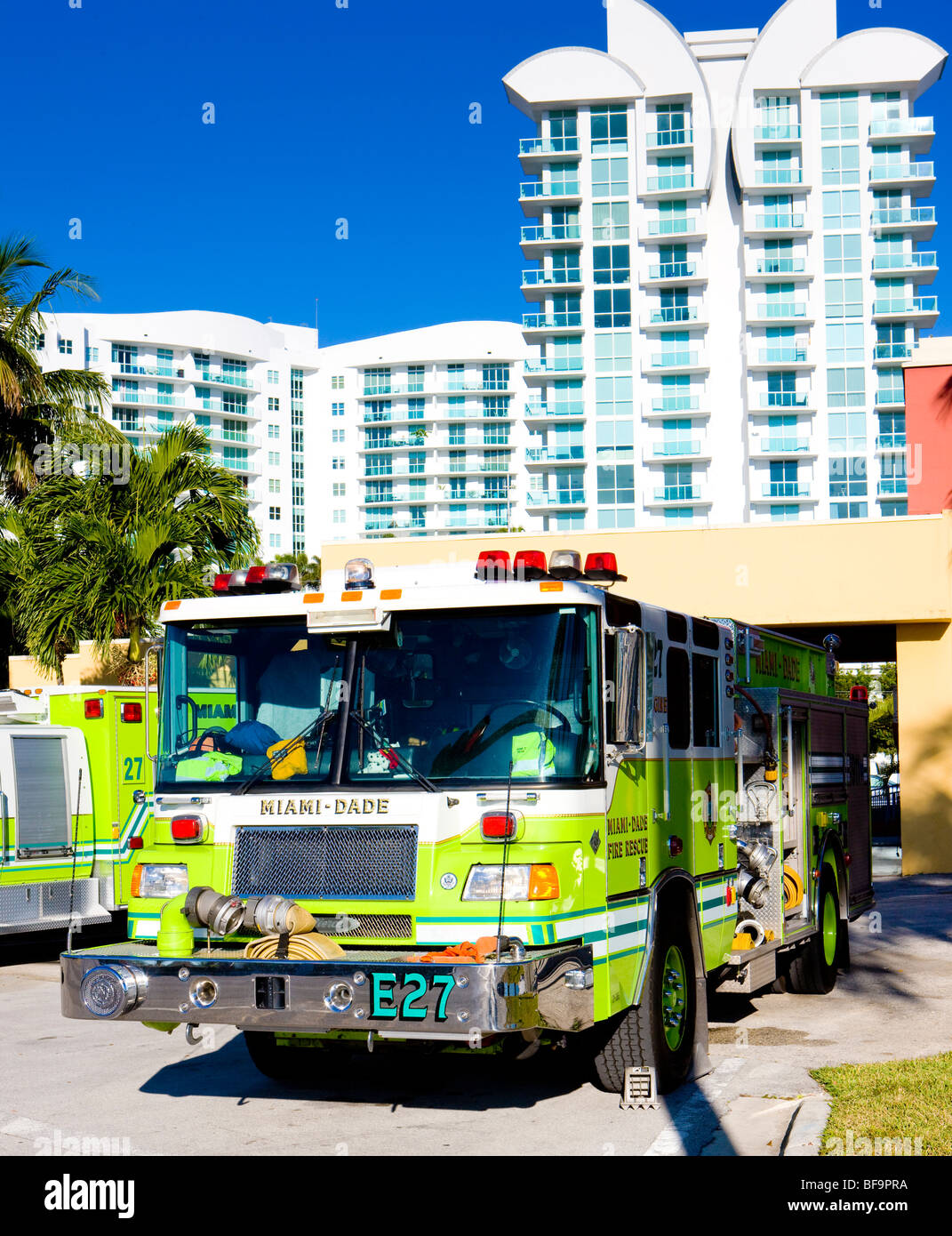 fire engine, Miami, Florida, USA Stock Photo