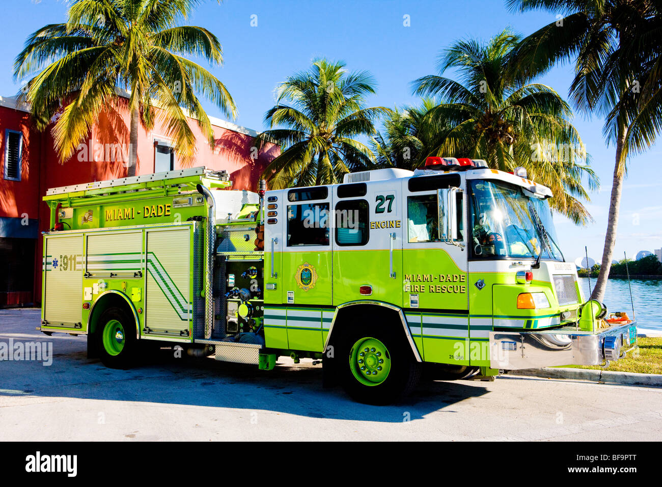 fire engine, Miami, Florida, USA Stock Photo