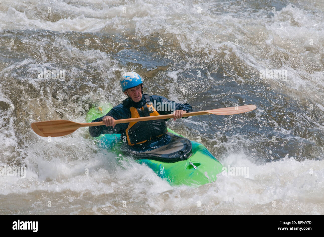 Whitewater on the Upper Youghageny River near Friendsville MD Stock Photo