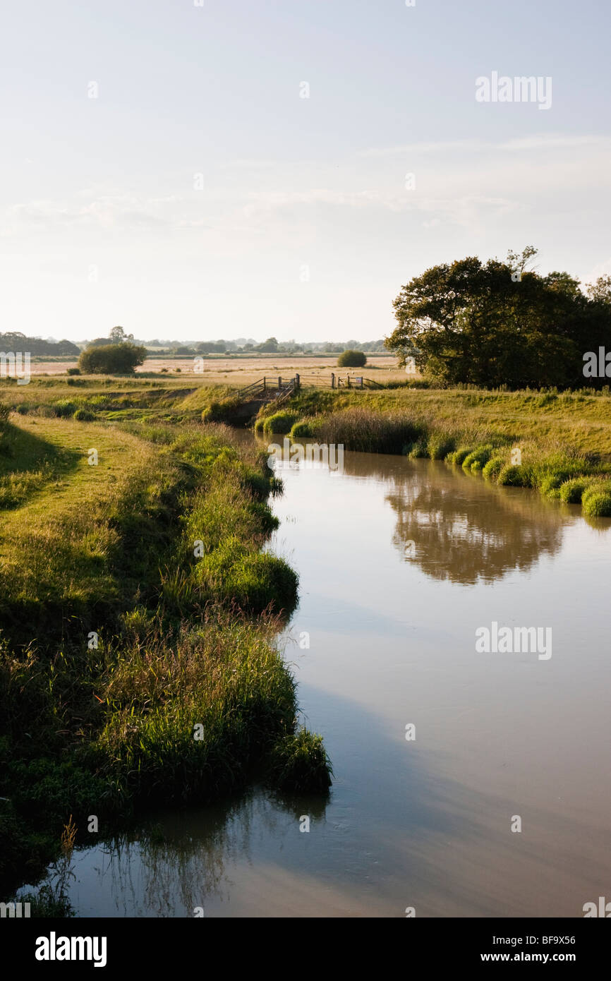 River Adur along Downs Link Cycle path in Sussex Stock Photo