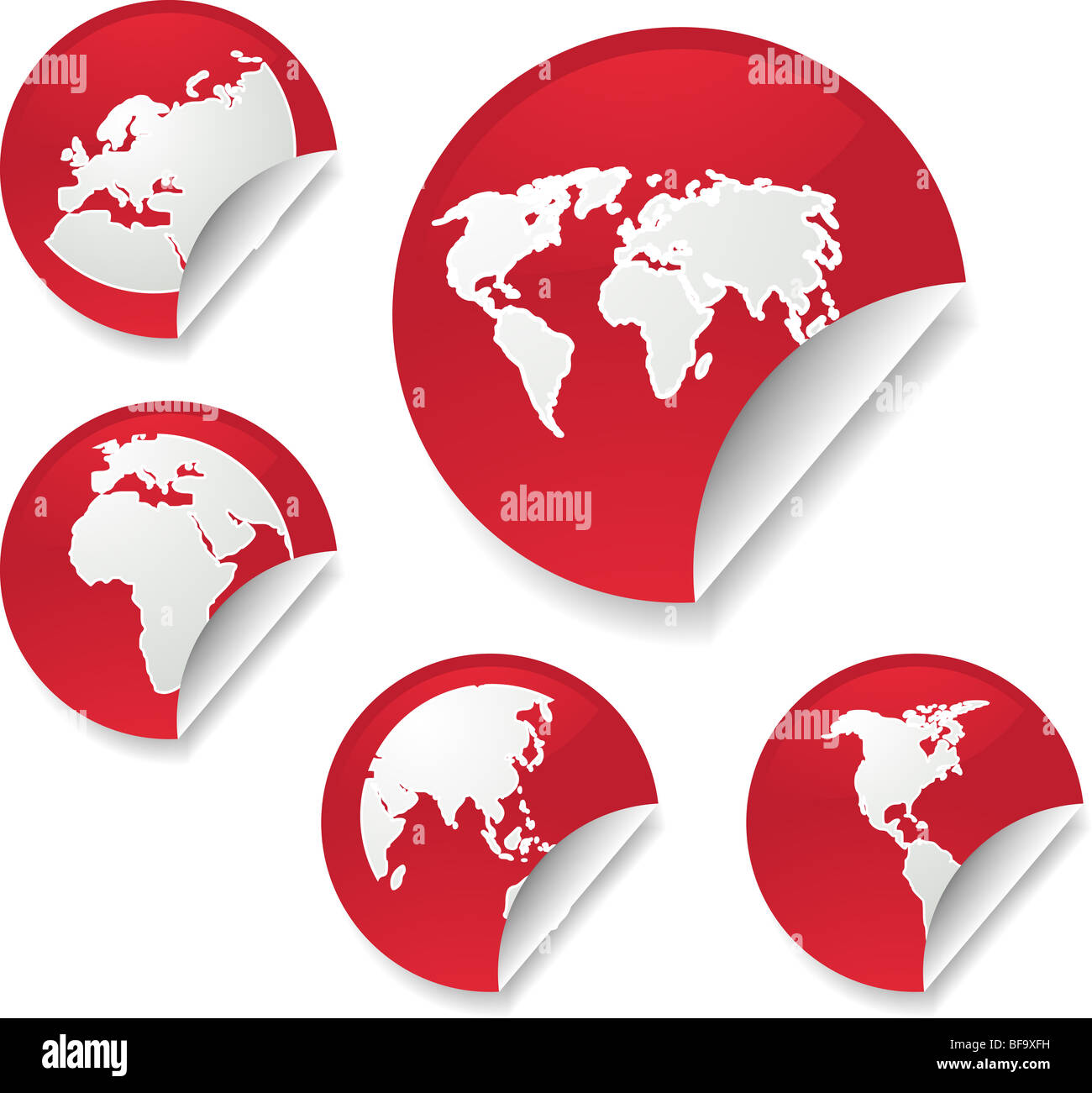 Map of the world label