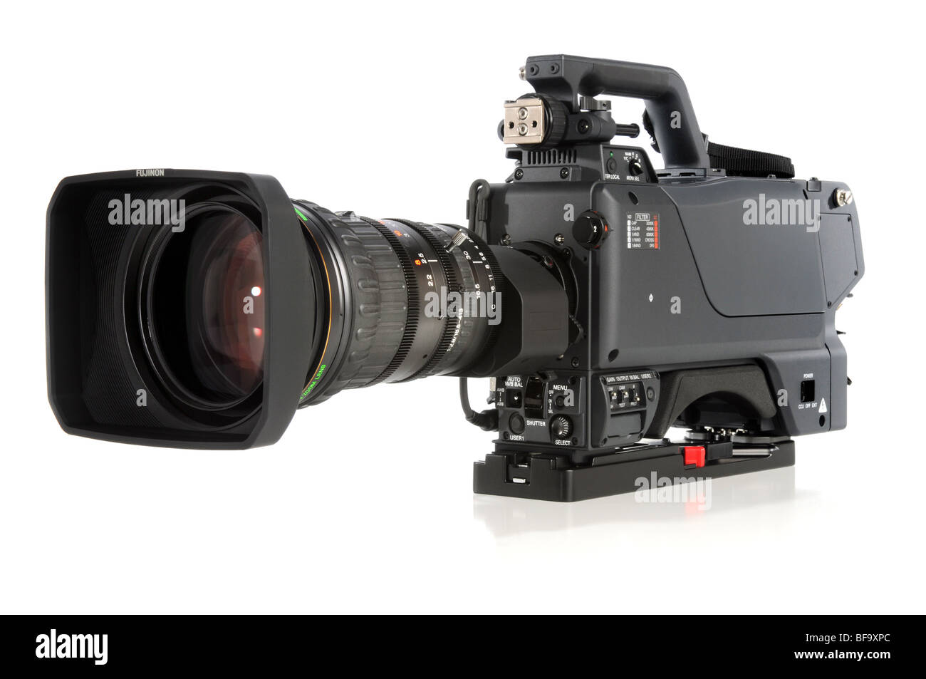 High definition video camera isolated over white background Stock Photo Alamy