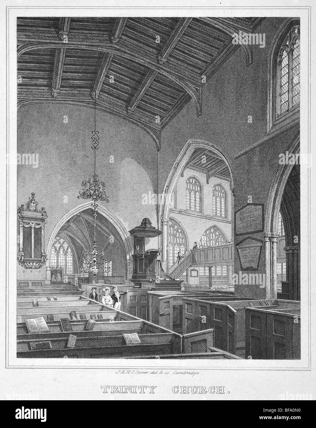 Trinity Church, Cambridge – Interior Stock Photo