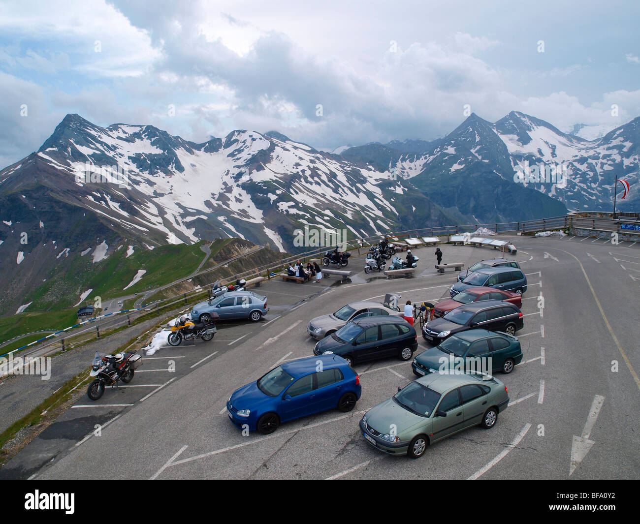 Grossglockner area, high alpine road, Edelweissspitze, Austria Stock Photo