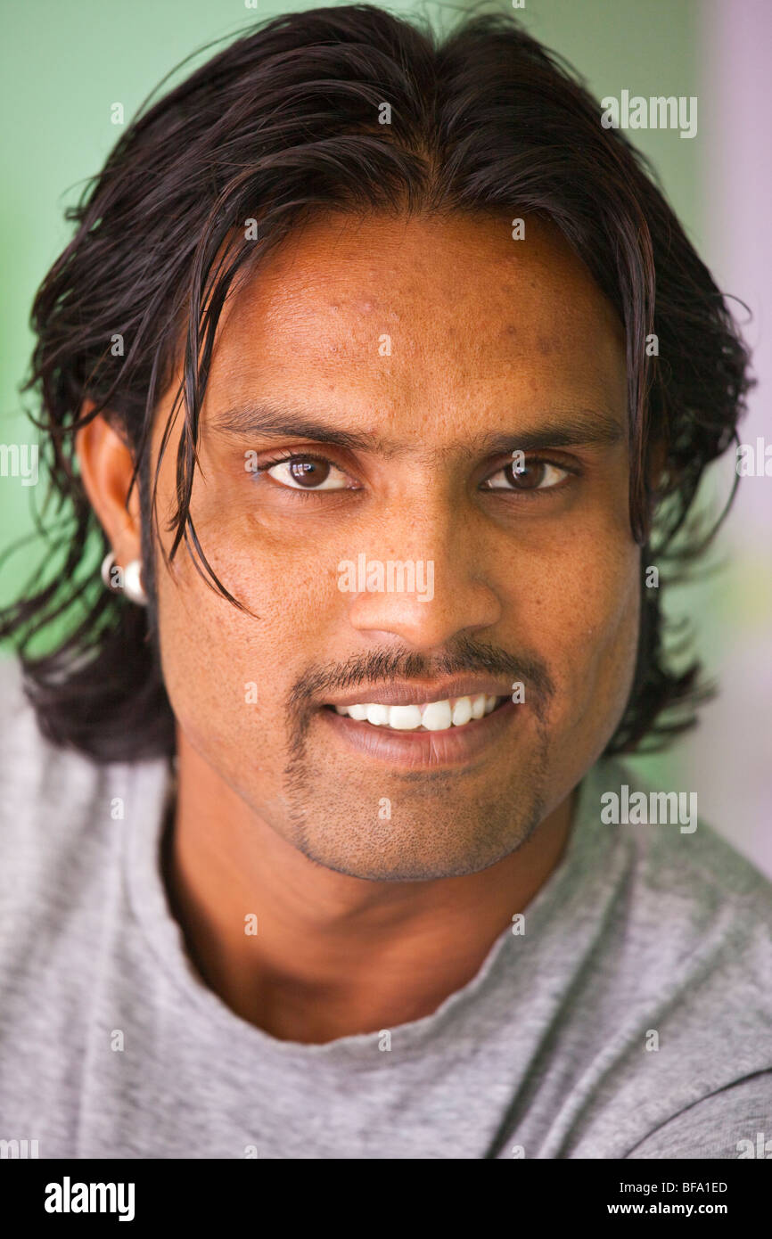 Indian man, aspiring model and Bollywood actor in Mumbai India Stock Photo