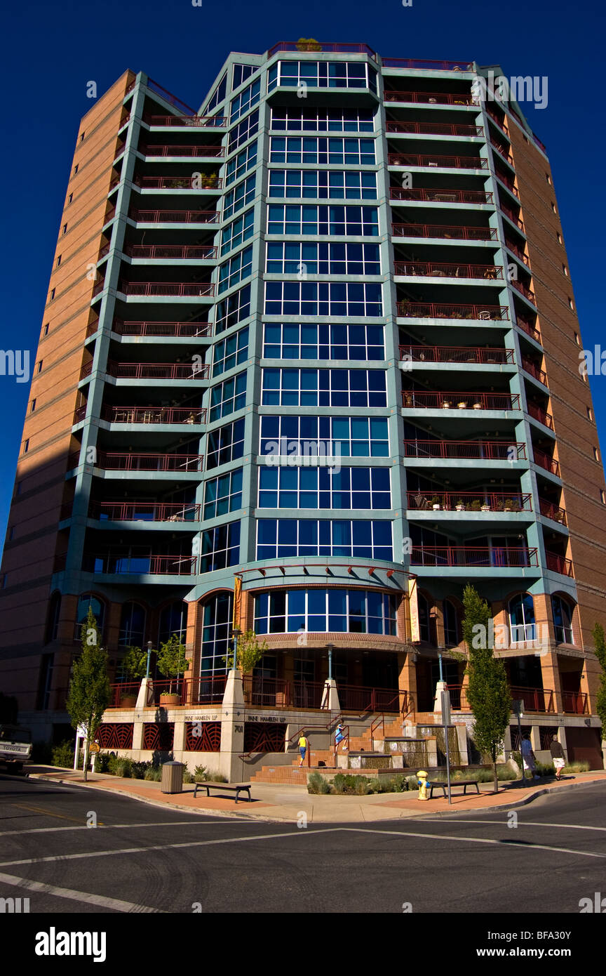 Downtown condo building in Coeur D Alene, Idaho Stock Photo Alamy
