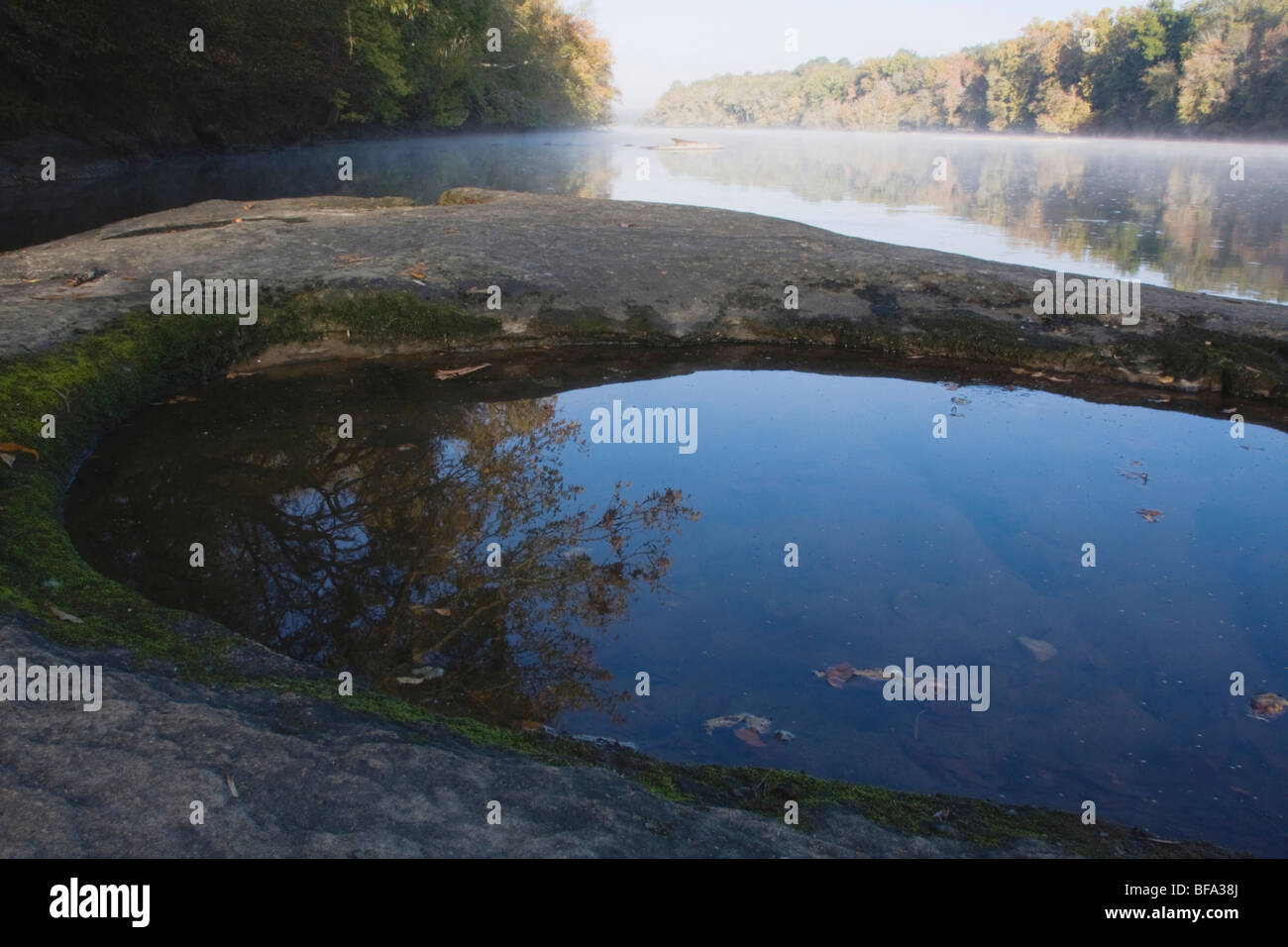 Pool of water and Cape Fear River, Raven Rock State Park, Lillington